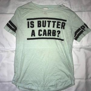 Mint green loose fit t-shirt; PINK brand; small